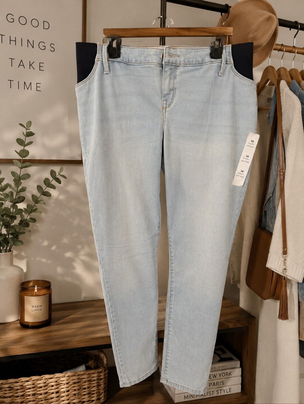 🩵 Isabel Size 14 NWT Skinny Jeans with Side Control Panels